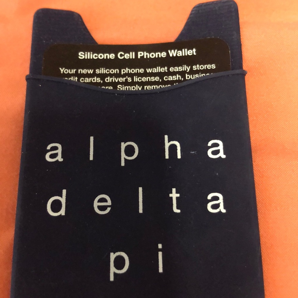 LOOK^^^^Alpha Delta Pi Silicone Cell Phone Wallet